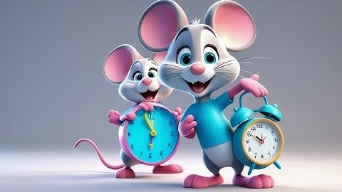 Tick Tock Mouse and the Clock | Time-Telling Song for Kids | Fun Mouse Rhyme for Toddlers