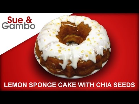 lemon sponge cake with chia seeds