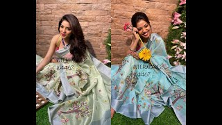 W4467 Maheshwari blends With Embroided border Catalogue Video #21 screenshot 5