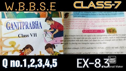 WBBSE||Class-vii ||EXERCISE-8.3||MATHS||Q no.1,2,3,4,5||WBBSE Class-vii Maths