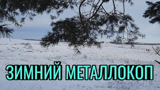 Металлокоп в декабре. Не битый участок поля. Находки как  с пулемёта)