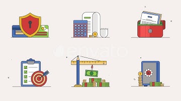 100+ Icons Pack Animated Icons - After Effects Template