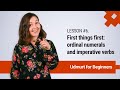 Udmurt for Beginners #6. First things first: ordinal numerals and imperative verbs in Udmurt