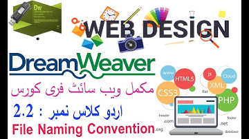 File Naming Convention | DreamWeaver Urdu Website Course | Class 2.2