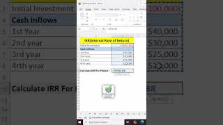 IRR#foryou ,#shortsfeed ,#shorts ,#excel