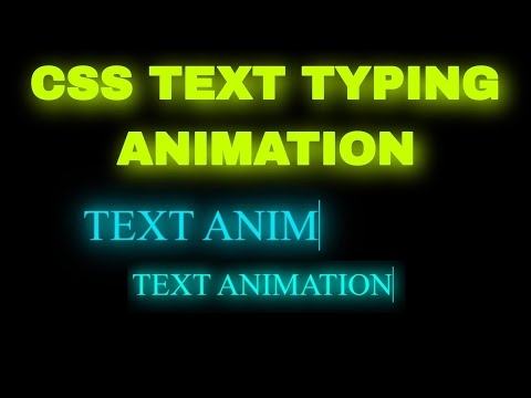 CSS Text Typing Animation | Multiple Words Typing Animation