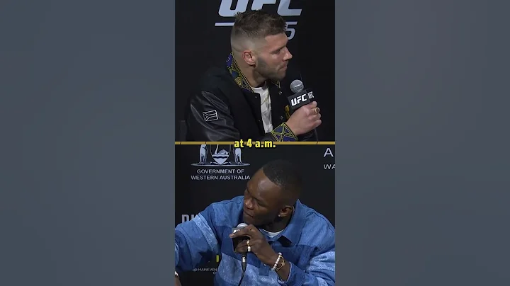 Du Plessis and Adesanya go at it 😳 #ufc305