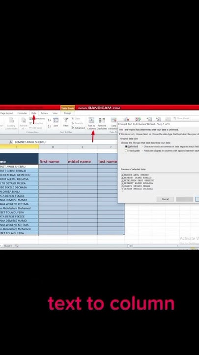 How to Split Text to Columns in Excel - YouTube