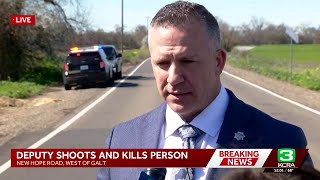 Sacramento deputy shoots shotgun-wielding man along remote road