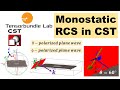 Tutoriel cst simulation de la section efficace radar rcs de lantenne dans cst