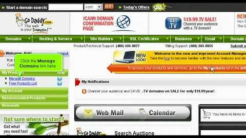 How to update your DNS at GoDaddy.com
