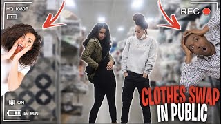 CLOTHES SWAP...IN PUBLIC!!😳 *WE TURNED INTO EACH OTHER FOR THE DAY*