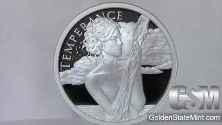 Golden State Mint - 1 oz Temperance Proof MiniMintage Silver round/ Silver Shield