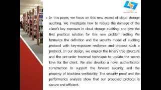 enabling cloud storage auditing with key-exposure resistance