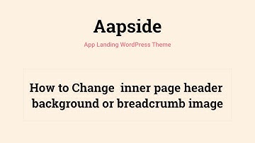 how to change innerpage header background or breadcrumb image