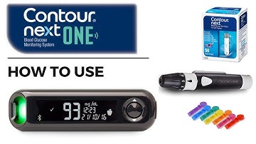 Check blood sugar with Contour Next One / Contour Plus One meter