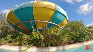 Tassies Twisters BOTH waterslides Sides On-Ride 4K POV Aquatica Orlando USA