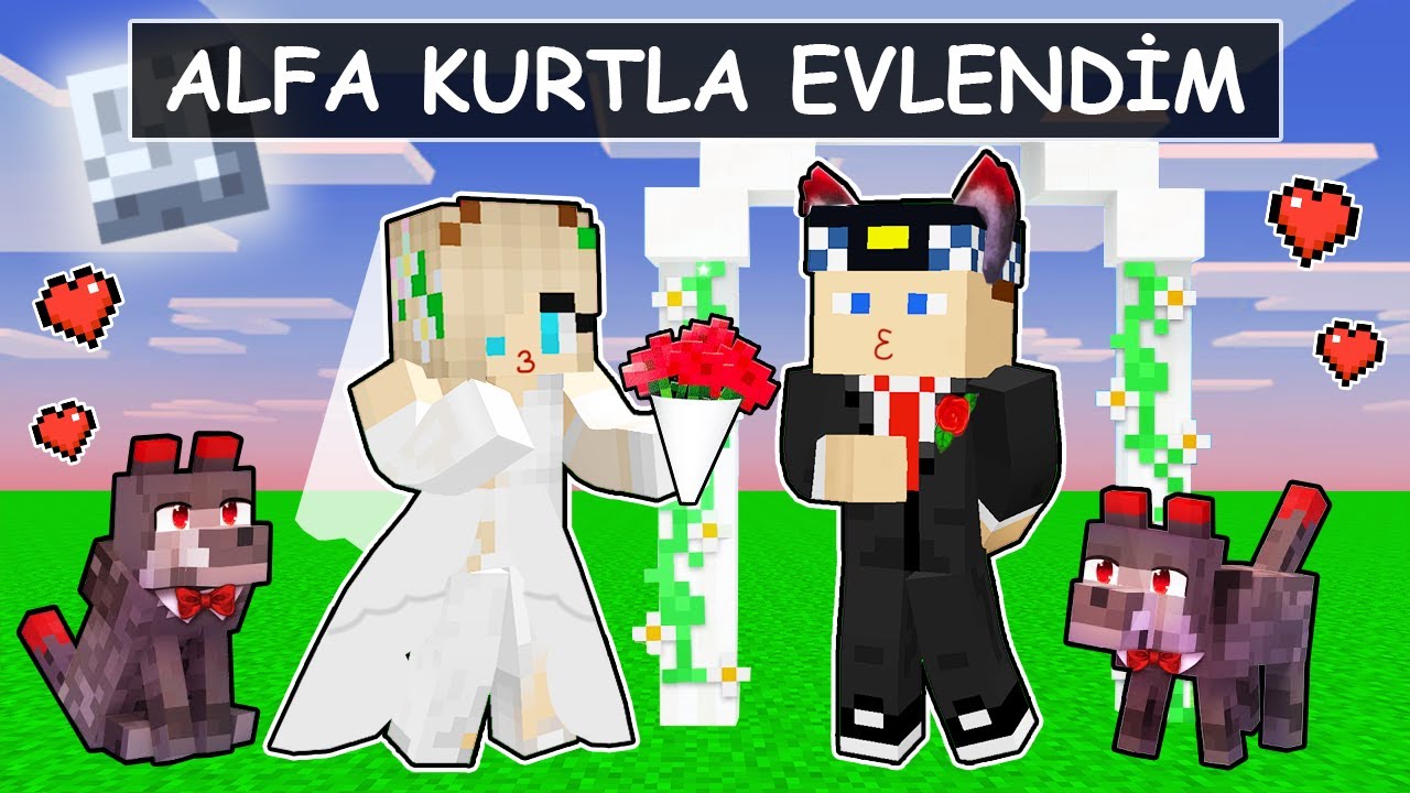 MİNECRAFT'ta ALFA KURTLA EVLENDİM!💍😱