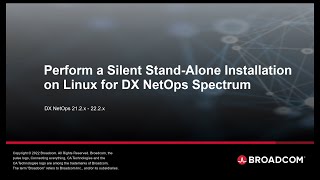 Perform a Silent Stand-Alone Installation on Linux for DX NetOps Spectrum