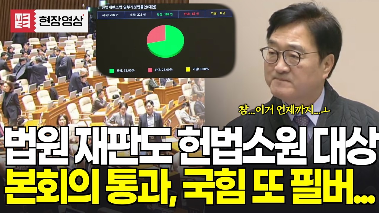 법원 재판도 헌법소원에서...재판소원 본회의 통과...바로 이어지는 필리버스터