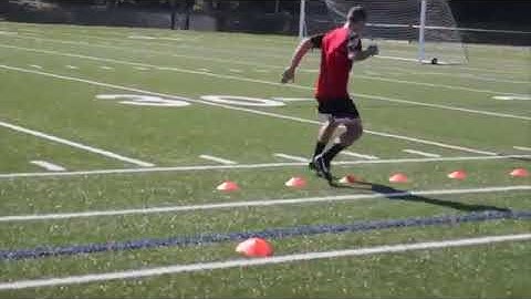 Cone Weaving Receiving to Random Serve | Soccer | Agility | Playbook.