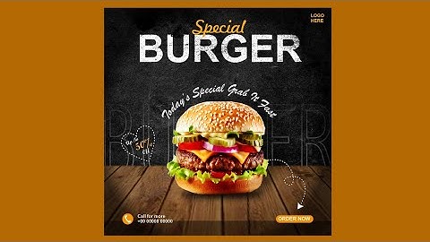 Food / burger adds for social media in CorelDRAW | Coreldraw tutorial | Graphic design 