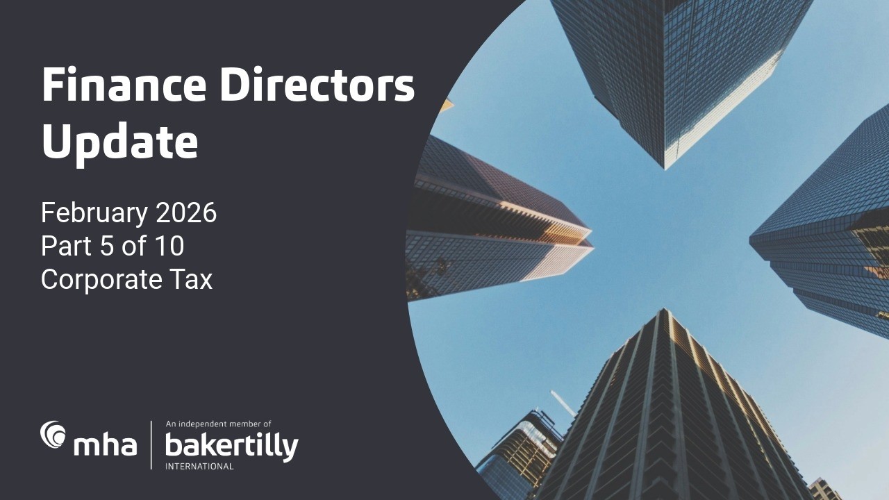 Finance Directors Update Course - Part 5: Corporate Tax