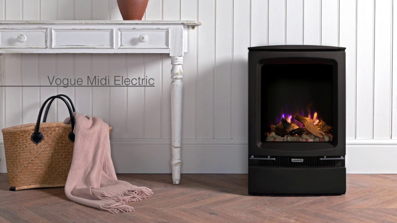 The Gazco Vogue Midi Electric Stove - YouTube