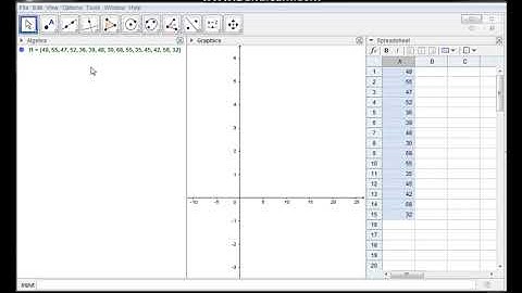 Mencari Nilai Rata-rata, Median, Modus, Serta Menunjukkan Histogram Menggunakan Geogebra Classic 5