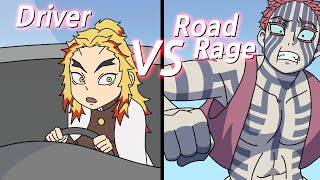 Road Rage Akaza! (feat. Kyojuro and Douma) meme