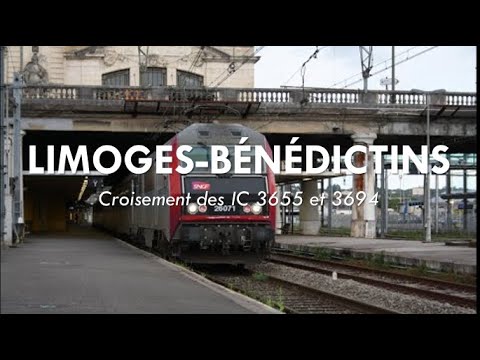 Gare de Limoges-Bénédictins : croisement des IC 3655 et IC 3694