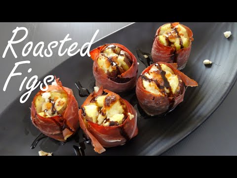 Roasted Figs Stuffed with Gorgonzola and Wrapped with Prosciutto - Appetizers