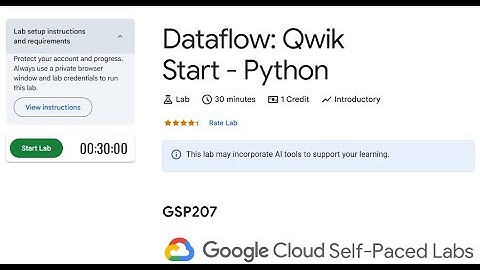 GSP207 - Dataflow: Qwik Start - Python