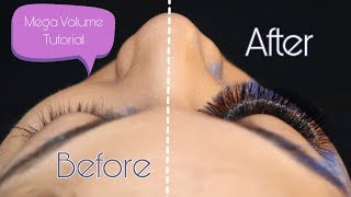 MEGA VOLUME LASH EXTENSION TUTORIAL STEP BY STEP  USING LASHES BY KINS