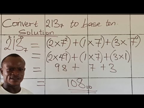 CONVERSION FROM OTHER BASES TO BASE TEN #maths #education #school - YouTube