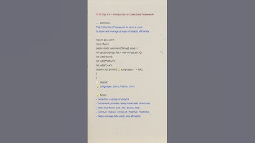 Java Collections Framework — store & manage multiple objects easily using List, Set, and Map! #java