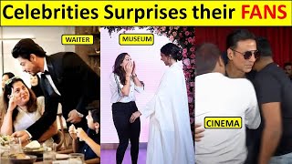 Bollywood celebrities surprising fans | Akshay kumar, Shahrukh khan, Deepika pedukon, Ranbir kapoor