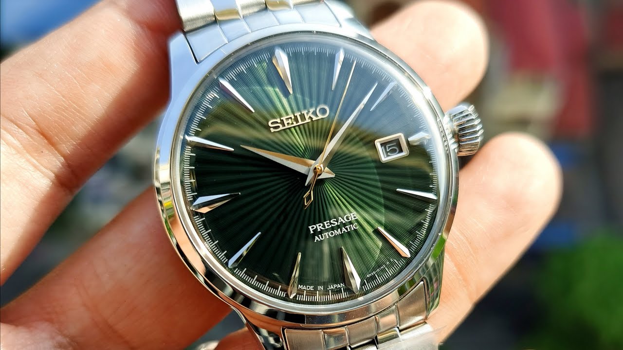 Review Đồng Hồ] Seiko Cocktail Presage Green Stainless Steel SRPE15J1 | ICS  Authentic - YouTube