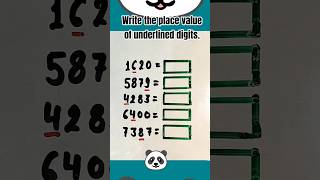 write the place value of underlined digits.🥸🤡#maths #shortvideo #mathstricks #placevalue #shorts