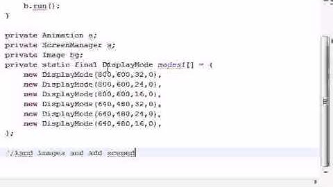 Java Game Development 20 Creating Display Modes List