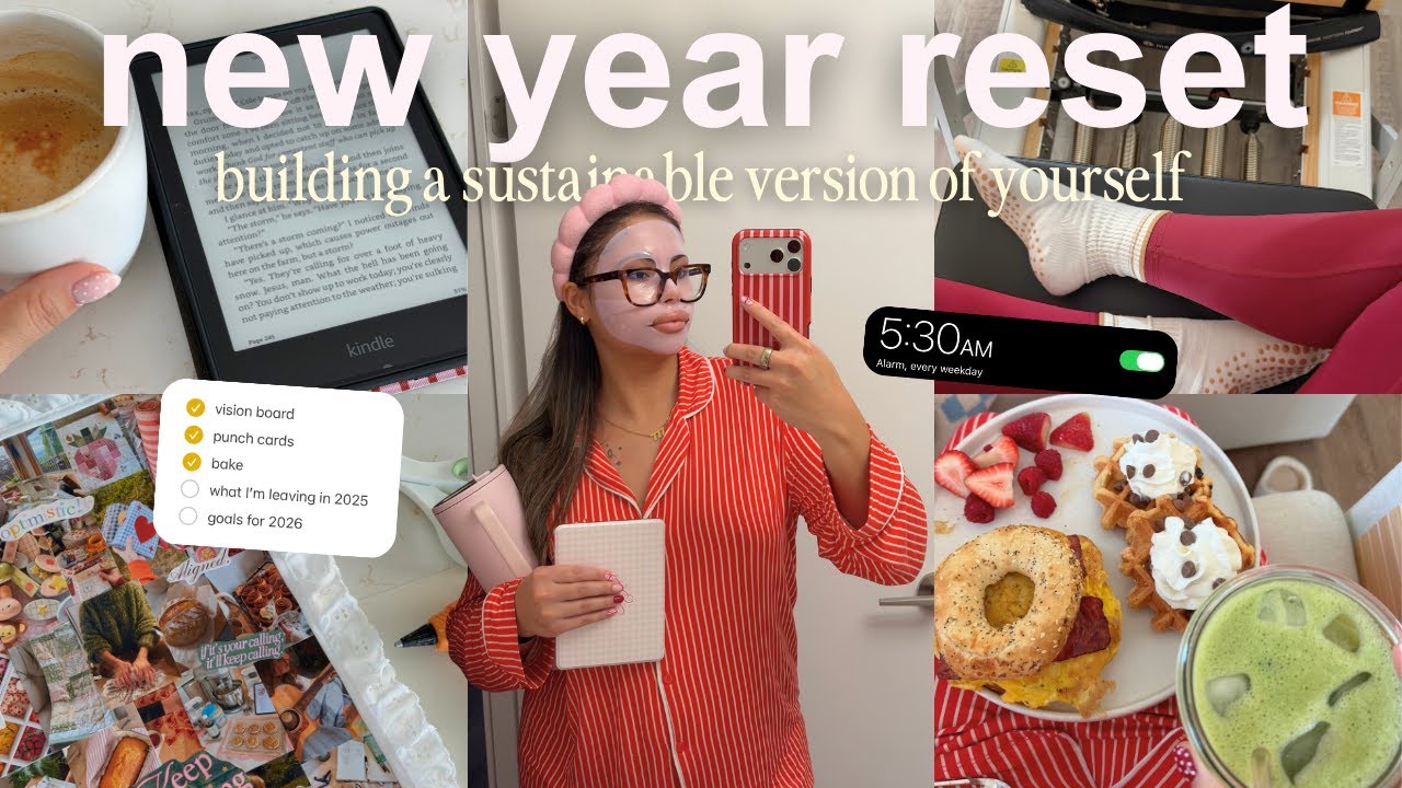 reset with me for the NEW YEAR 🤍🫧 sustainable routines, 2026 vision ...