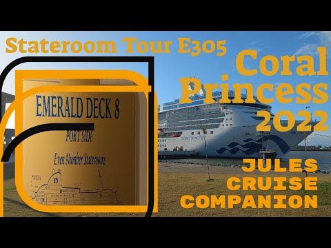 E305 Stateroom Tour Coral Princess @julescruisecompanion Video Thumbnail