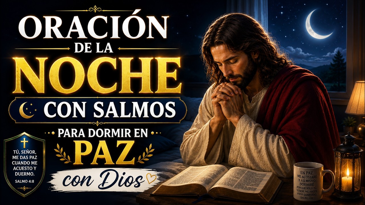 Oración de la Noche con Salmos para Dormir en Paz con Dios - YouTube