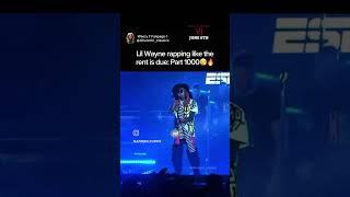 Lil Wayne rapping like the rent is due