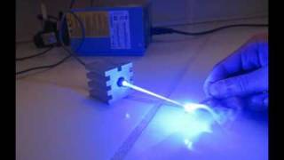 Powerful Blue Laser Lighting Stuff On Fire!