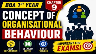 Concept of Organisational Behaviour | Principles of Management Full Chapter Explained 🔥 BBA