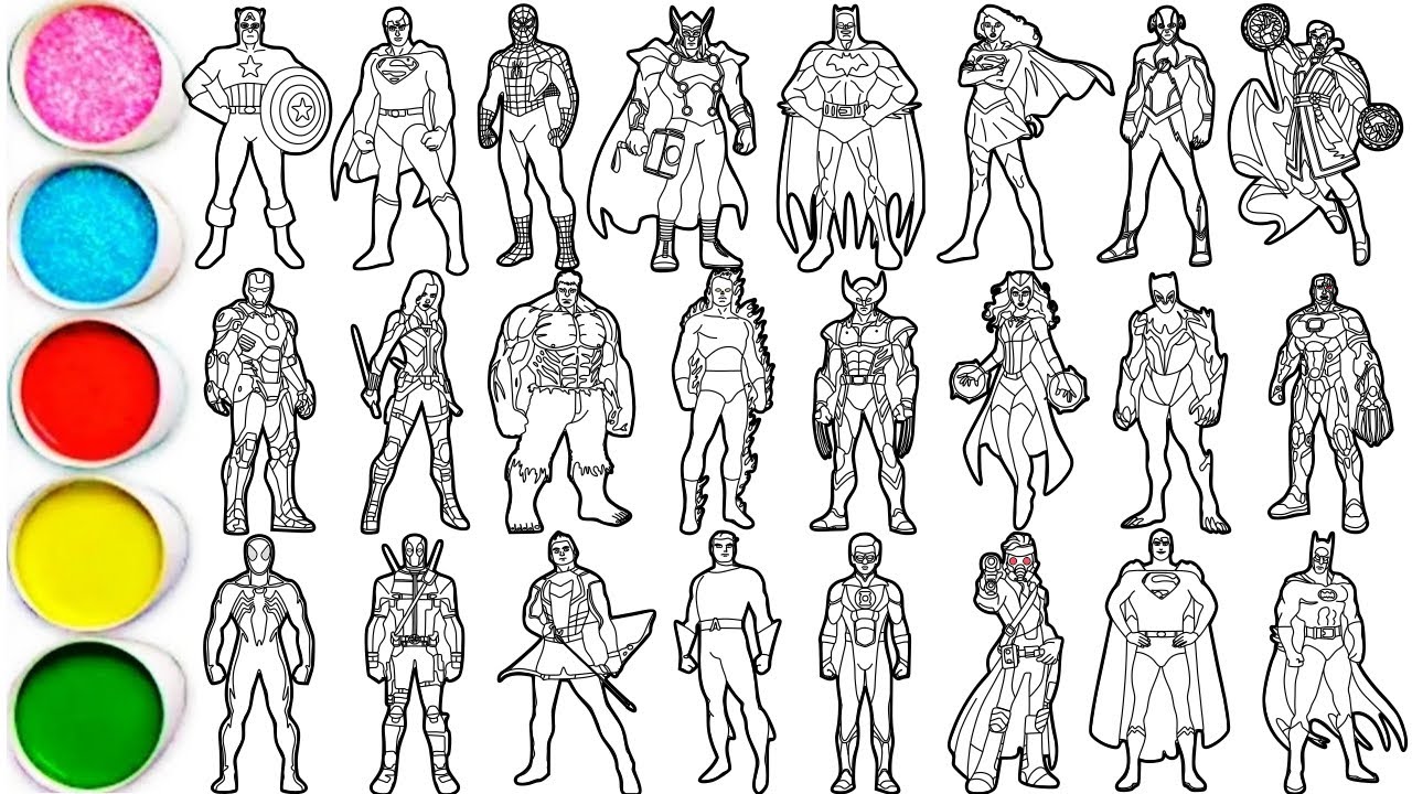 Draw 24 Legendary Superheroes in Minutes - Captain America, Batman, Human Torch, Wolverine & others