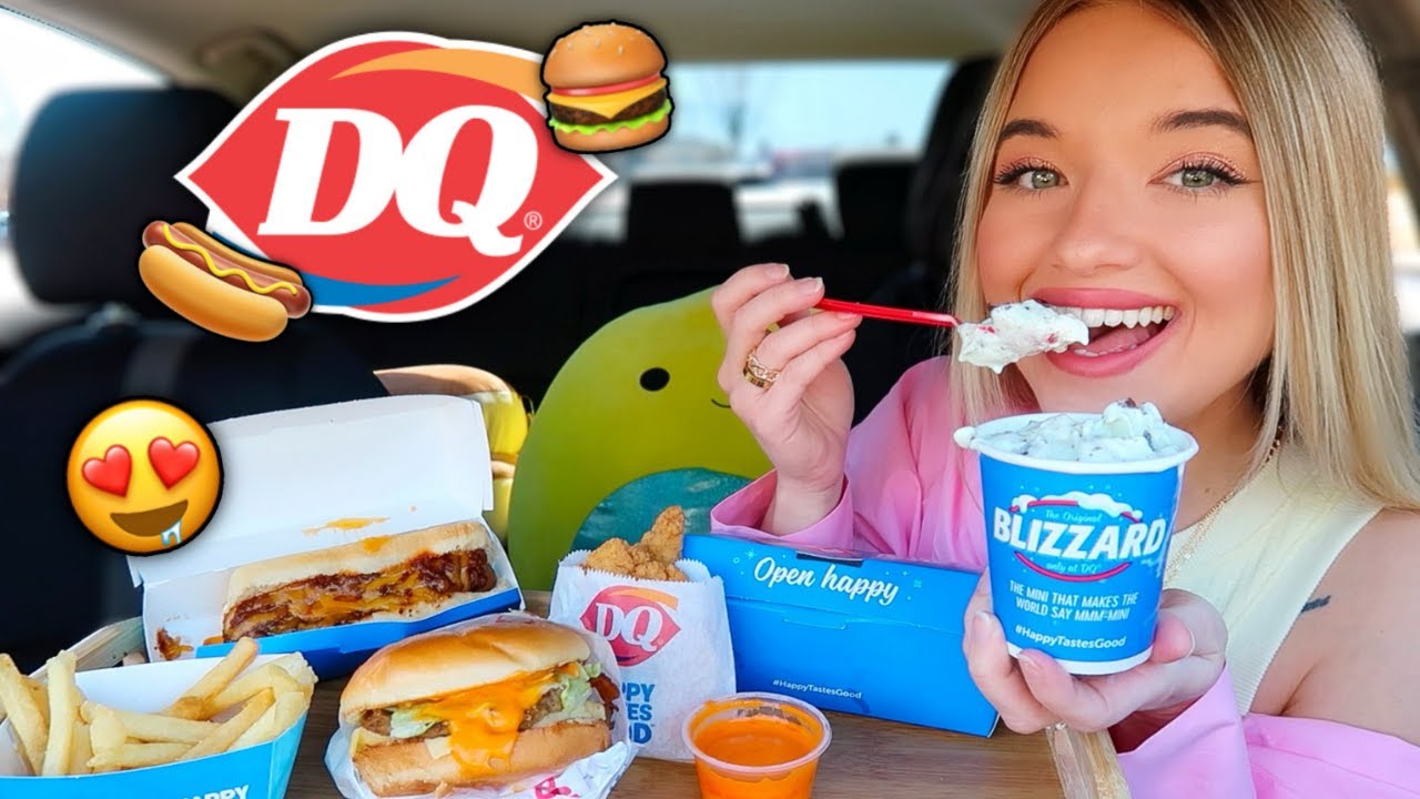Dairy Queen MUKBANG 💕🍔 My First Time Trying !! YouTube