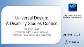 Universal Design in the Context of Disability Studies