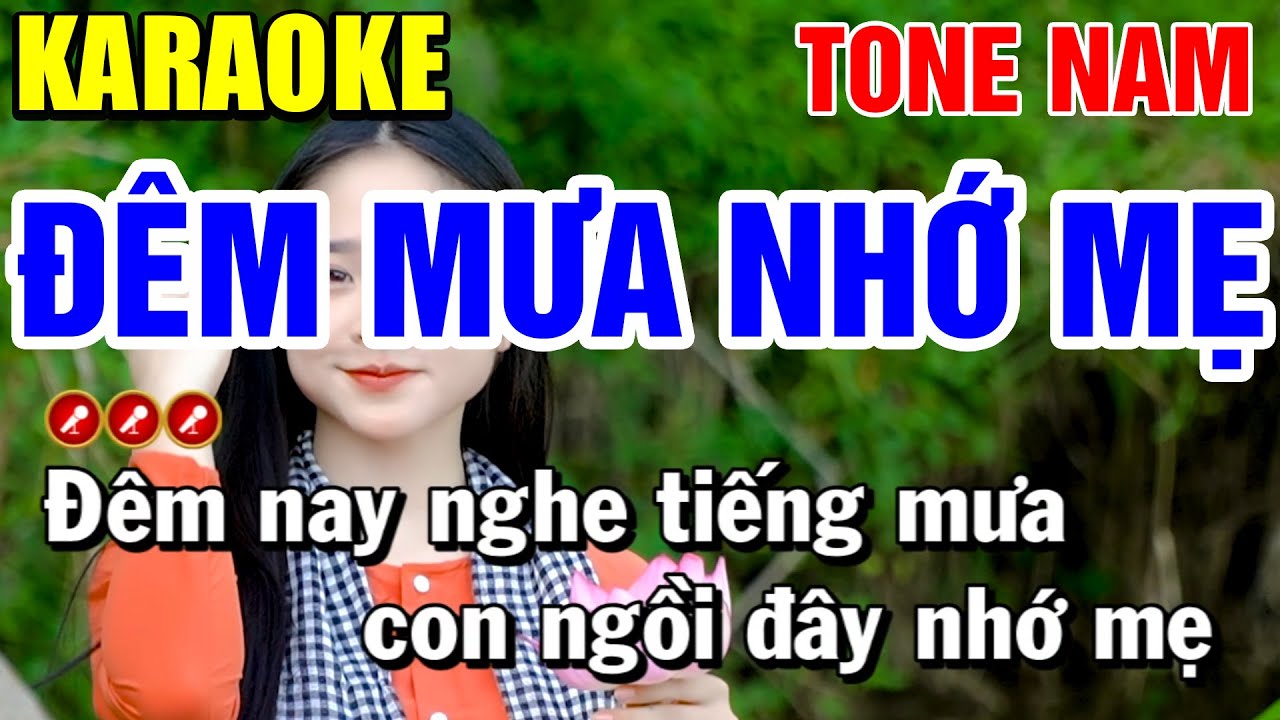 Karaoke Liên Khúc ĐÊM MƯA NHỚ MẸ Tone Nam CỰC HAY | Mạnh Hùng Karaoke